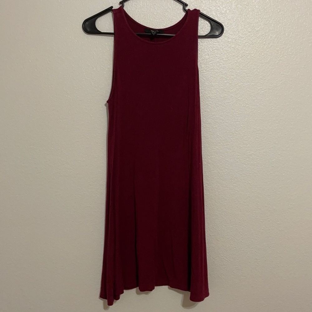 Burgundy tank dress
